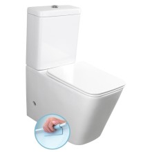 Sapho PORTO WC kompakt WC Rimless ze spłuczką uniwersalny odplyw PC102WR