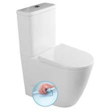 Sapho TURKU RIMLESS kompakt WC wysoki odpływ pionowy/poziomy biały PC104WR
