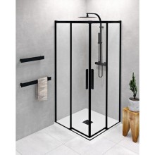 Polysan ALTIS LINE BLACK kabina prysznicowa 900x900 mm wejście z rogu szkło czyste AL1592BAL1592B