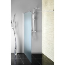 Aqualine WALK-IN ścianka prysznicowa do montażu do ściany ze wspornikem 700 mm Brick szkło WI070
