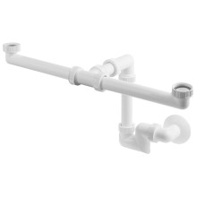 Bruckner Syfon umywalkowy podwójny 5/4" DN40 biały 151.132.0