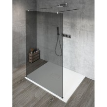 Gelco VARIO CHROME jednoczęściowa kabina przysznicowa Walk-In szkło dymione 1400 mm GX1314GX2210