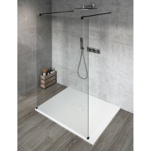 Gelco VARIO BLACK jednoczęściowa kabina przysznicowa Walk-In szkło czyste 1000 mm GX1210GX2214