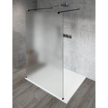 Gelco VARIO BLACK jednoczęściowa kabina przysznicowa Walk-In szkło matowe 800 mm GX1480GX2214