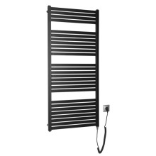 Aqualine TONDI-E grzejnik elektryczny 600x1330 mm 600 W czarny mat DE486T