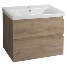 Aqualine ALTAIR szafka umywalkowa 77.5x60x45cm dąb emporio AI380