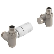 Aqualine ECO COMBI zestaw przyłączeniowy z termostatem lewy nikiel/biały CP993S