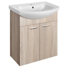 Aqualine ZOJA szafka umywalkowa 61.5x74x32.5cm dąb platin 51163
