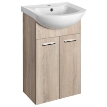 Aqualine ZOJA szafka umywalkowa 41.5x74x253cm dąb platin 51144