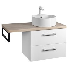 Aqualine VEGA zestaw do łazienki szerokość 97.5 cm biały/dąb platin VG064-02