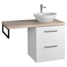 Aqualine VEGA zestaw łazienkowy szerokość 97.5 cm biały/dąb platin VG052-02