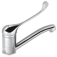 Bruckner HOFFER bateria umywalkowa bez odpływu obrotową wylewką Dźwignia medyczna chrom 424.004.1