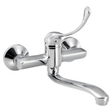Bruckner BARON bateria ścienna rozstaw 150mm dźwignia medyczna chrom 612.014.1