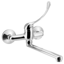 Aqualine AQUALINE 35 bateria ścienna dźwignia medyczna płaski uchwyt 220mm chrom 52034