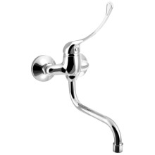 Aqualine AQUALINE 35 bateria ścienna 100mm rozstaw dźwignia medyczna wylewka S 177mm chrom 52234