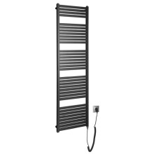 Aqualine TONDI-E grzejnik elektryczny 450x1690 mm 600 W czarny mat DE446T