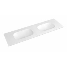 Sapho TREOS umywalka podwójna 151.6x513 cm Rockstone biały mat TS152-0101