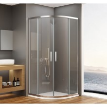 Bruckner BORG kabina prysznicowa półokrągła 900x900x1950 mm R550 szkło czyste 751.090.1