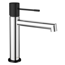 Sapho SOLARIS bateria umywalkowa bez odpływu chrom/czarny mat WD002CB