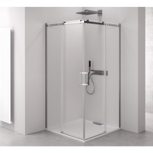 Polysan THRON LINE SQUARE kabina prysznicowa prostokątna 1100x800mm rolki kanciaste wejście z rogu TL2180-5002