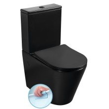 Sapho PACO RIMLESS kompakt WC odpływ pionowy/poziomy czarny mat PC1012WRB