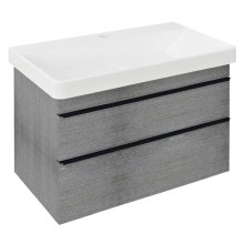 Sapho SITIA szafka umywalkowa 75.6x50x442cm 2 szuflady dąb srebrny SI080-1111