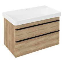 Sapho SITIA szafka umywalkowa 75.6x50x442cm 2 szuflady dąb Alabama SI080-2222