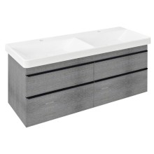 Sapho SITIA szafka umywalkowa 116x50x442cm 4 szuflady dąb srebrny SI120-1111