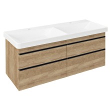 Sapho SITIA szafka umywalkowa 116x50x442cm 4 szuflady dąb Alabama SI120-2222