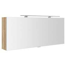 Sapho CLOE szafka z lustrem oświetlenie LED 120x50x18cm dąb Alabama CE120-0022