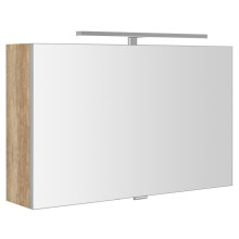 Sapho CLOE szafka z lustrem oświetlenie LED 80x50x18cm dąb Alabama CE080-0022