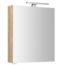 Sapho MIRRÓ szafka z lustrem oświetlenie LED 60x70x16cm lewa/prawa dąb Alabama MC060-0022