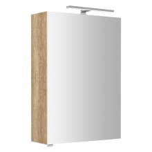 Sapho RIWA szafka z lustrem oświetlenie LED 50x70x17cm dąb Alabama RIW050-0022