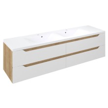 Sapho WAVE szafka umywalkowa 1797x50x478cm biała/dąb Alabama WA180-3022