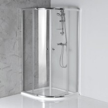 Aqualine ARLETA kabina prysznicowa półokrągła 800x800mm szkło czyste HLS800Y