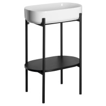 Sapho PUNO konsola z umywalką 550x860x360mm czarny SKA570-2-01