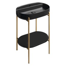 Sapho PUNO konsola z umywalką 600x860x396mm złoty mat SKA590-5-01