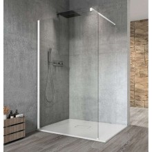 Gelco VARIO WHITE jednoczęściowa kabina przysznicowa Walk-In montaż przy ścianie szkło czyste 1300 mm GX1213GX1015