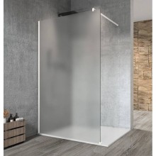 Gelco VARIO WHITE jednoczęściowa kabina przysznicowa Walk-In montaż przy ścianie szkło matowe 1300 mm GX1413GX1015