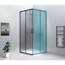Gelco SIGMA SIMPLY BLACK drzwi prysznicowe przesuwne wejście z rogu 900 mm szkło Brick GS2490B