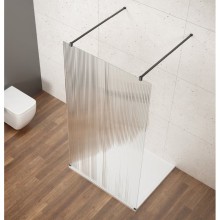 Gelco VARIO BLACK jednoczęściowa kabina przysznicowa Walk-In szkło nordic 1400 mm GX1514-02