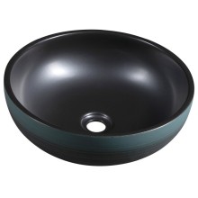 Sapho PRIORI umywalka ceramiczna nablatowa ? 41cm czarny/zielony PI039
