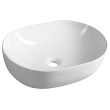 Aqualine Umywalka ceramiczna nablatowa 49x36 cm biały CA490