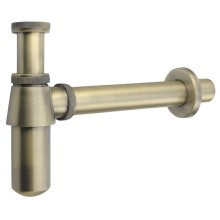 Aqualine RETRO Syfon umywalkowy 5/4" odpływ 32mm ciemny brąz 9686