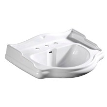 Kerasan RETRO umywalka ceramiczna 69x52cm z 3 otworami na baterię biały 104601-3