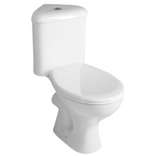 Aqualine CLIFTON kompakt WC narożny mechanizm spłukujący 3/6l odpływ poziomy biały FS1PK