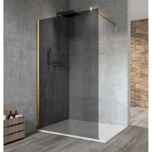Gelco VARIO GOLD MATT jednoczęściowa kabina przysznicowa Walk-In montaż przy ścianie szkło dymione 1000 mm GX1310-01