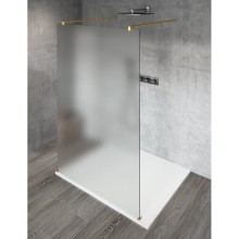 Gelco VARIO GOLD MATT jednoczęściowa kabina przysznicowa Walk-In szkło matowe 1300 mm GX1413-02