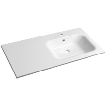 Sapho ARECA umywalka kompozytowa 110x50cm prawa biała AC101R