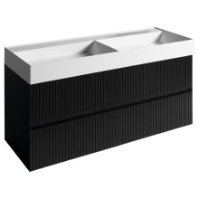 Sapho FILENA szafka umywalkowa 118x51.5x43cm czarny mat strip FID1212BS